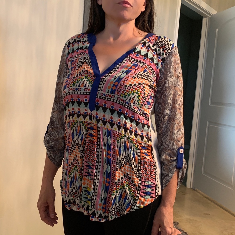 IVY JANE Aztec/Multi Print Top
